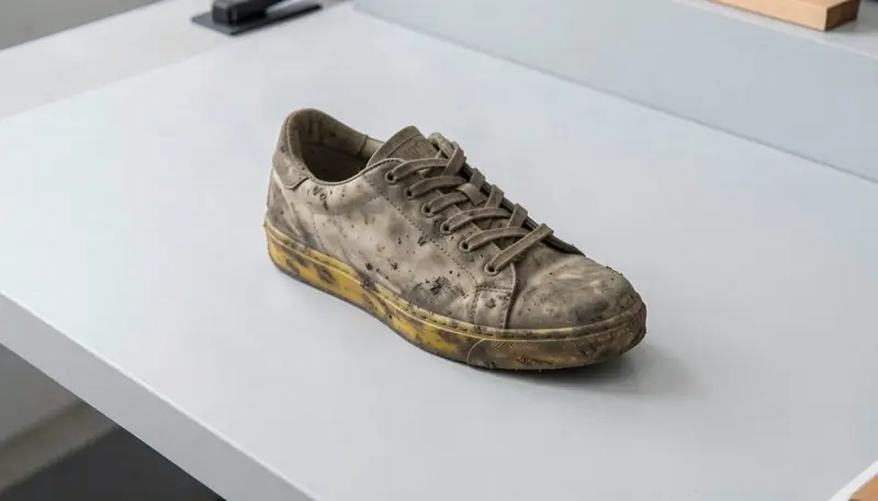 Sneaker before cleaning